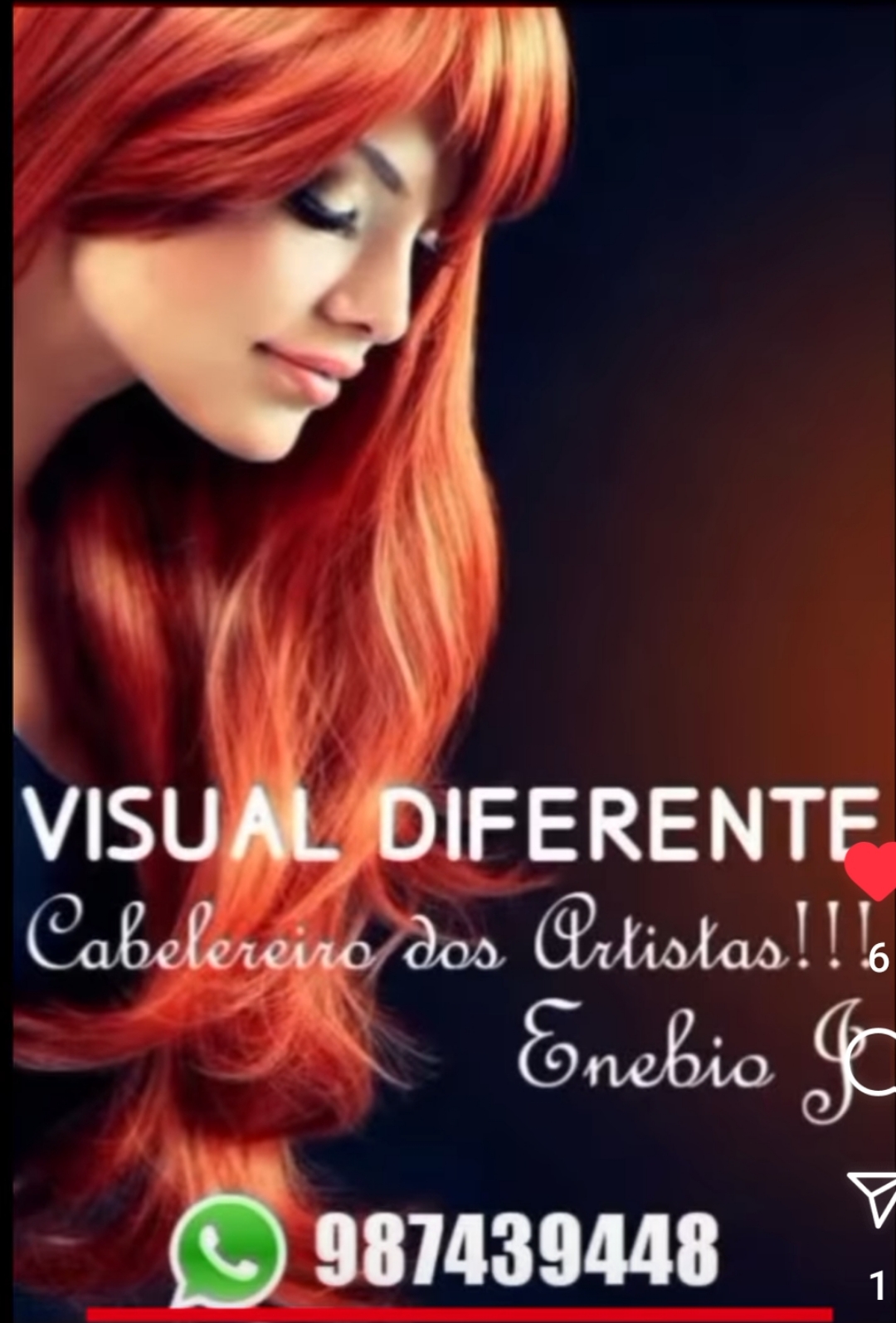 SALÃO VISUAL DIFERENTE ENEBIO JR acesse o Instagram aqui