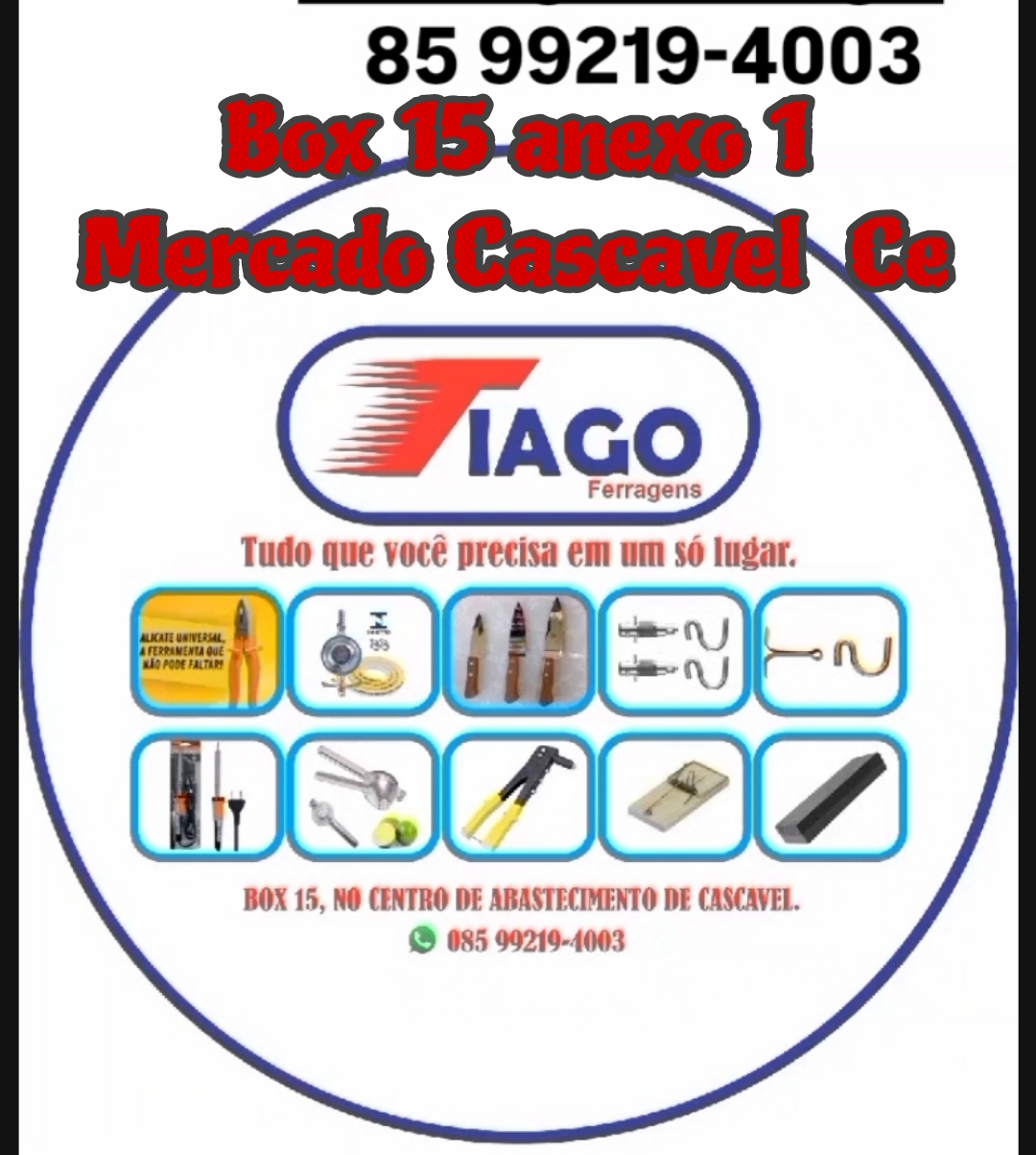 TRAGO FERRAGENS Mercado de Cascavel Ce  Box 15 anexo 1